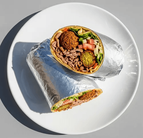 57. Shawarma & Falafel Wrap 