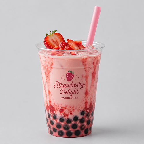 Strawberry Delight Bubble Tea 