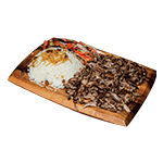 4. Lamb Shawarma With Rice & Salad 